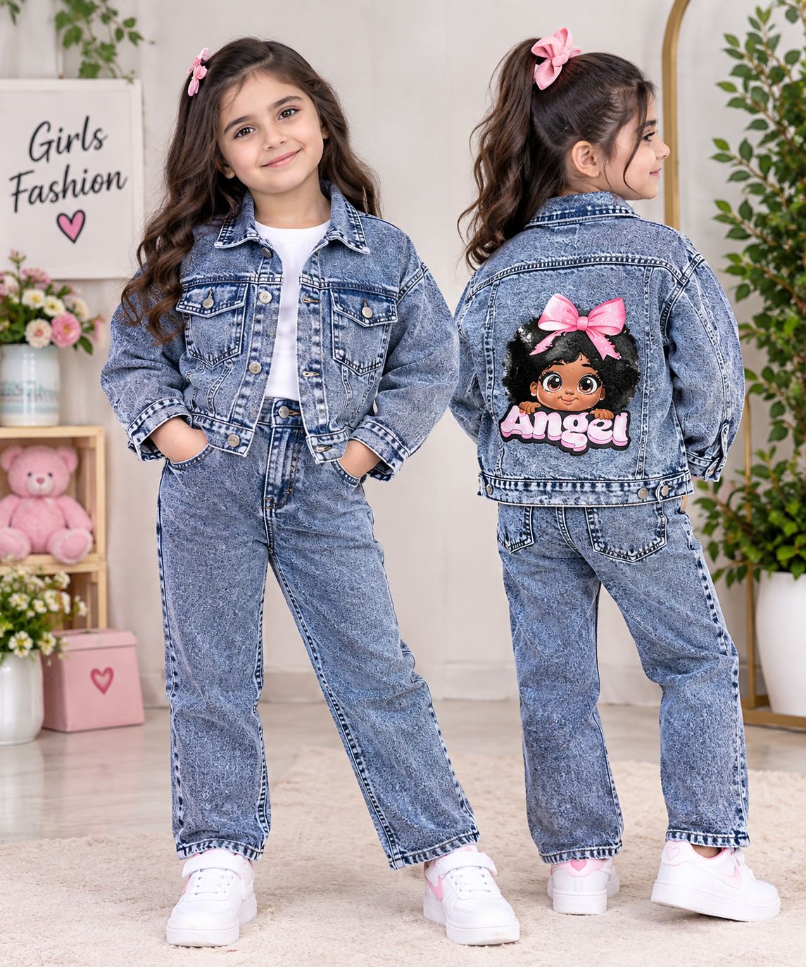 ست 4تیکه جین اریوبرزن اسپرت دخترانه و پسرانه سایز55تا105
